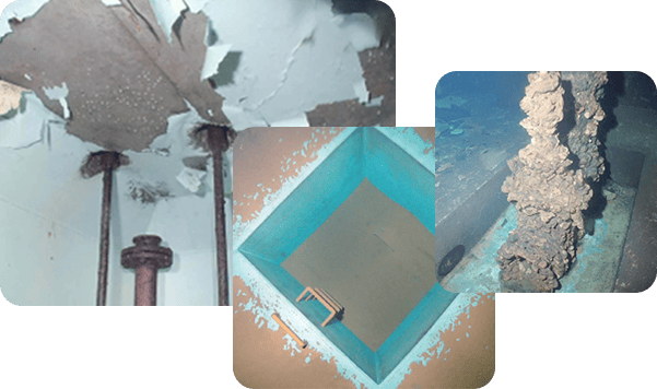 配水池や浄水池等の不断水清掃