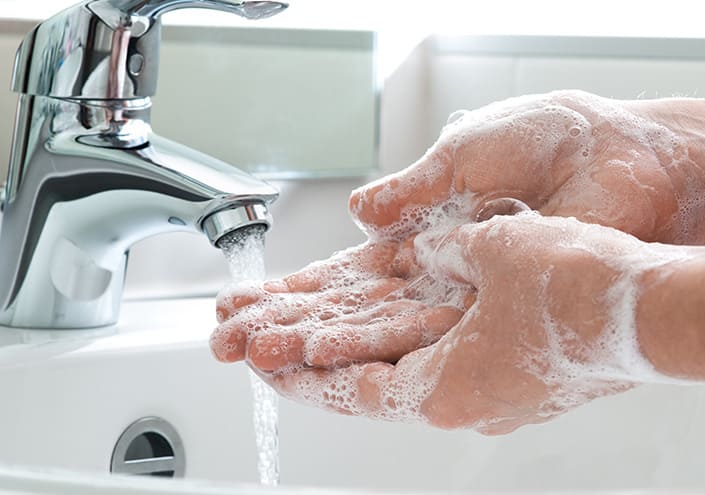 衛生管理された機材