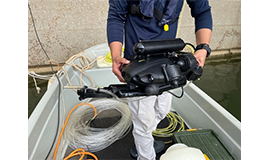 水中漏水探査状況