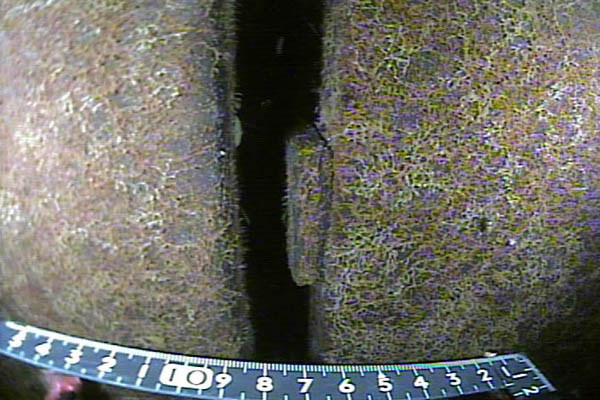 カルバート目地の計測・漏水調査