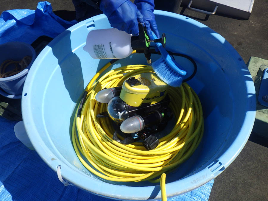 配水池の水中ドローン調査