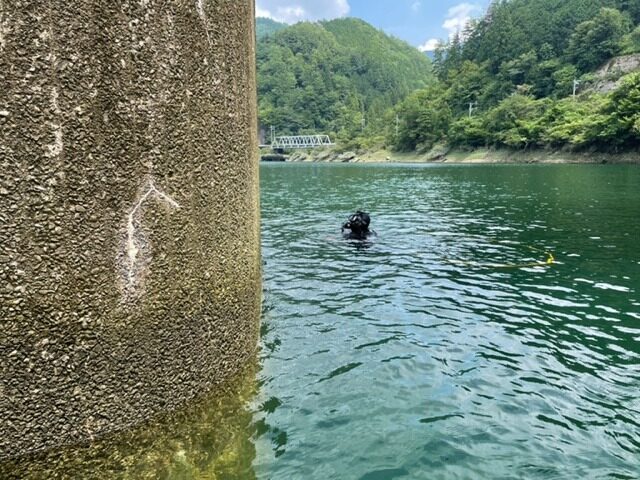 橋脚基礎の洗堀調査