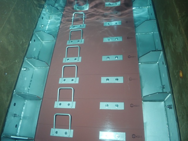 ろ過水渠の仮締切設置