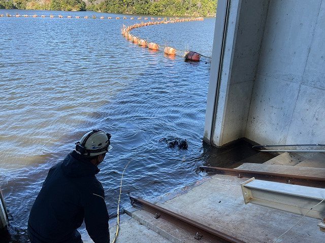 係船インクラインの潜水調査